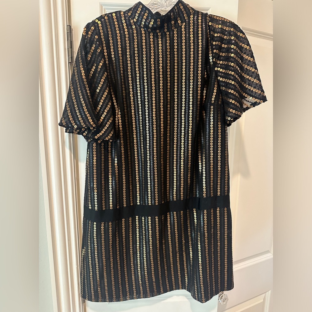 ALI & JAY Black and Gold  Mini Dress